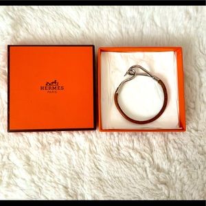 Authentic Hermès Jumbo Hook Leather Bracelet